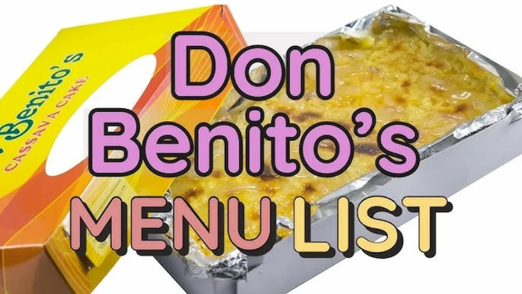 Don Benitos Menu