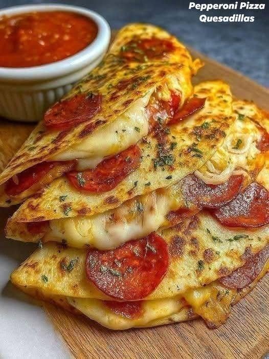 Pepperoni Pizza Quesadillas