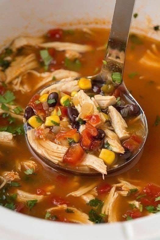 Slow Cooker Chicken Taco Soup Recipe