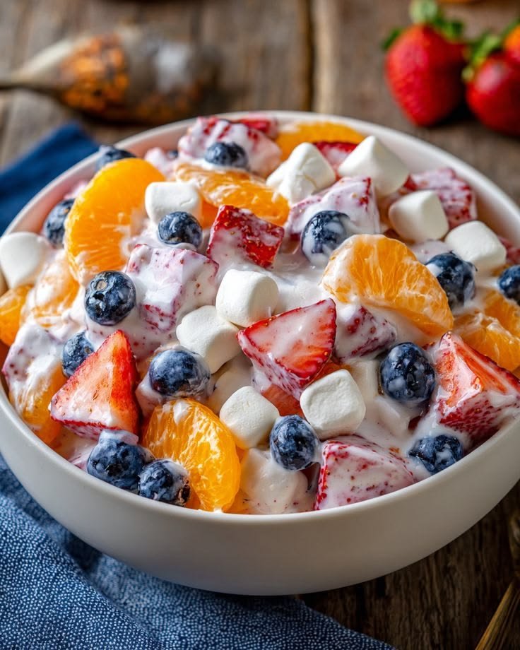 creamy fruit marshmallow salad