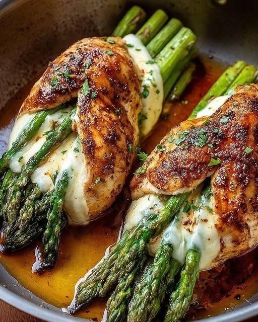 Asparagus Stuffed Chicken Fillet
