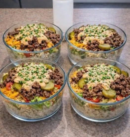 Big Mac Cheeseburger Protein Bowl