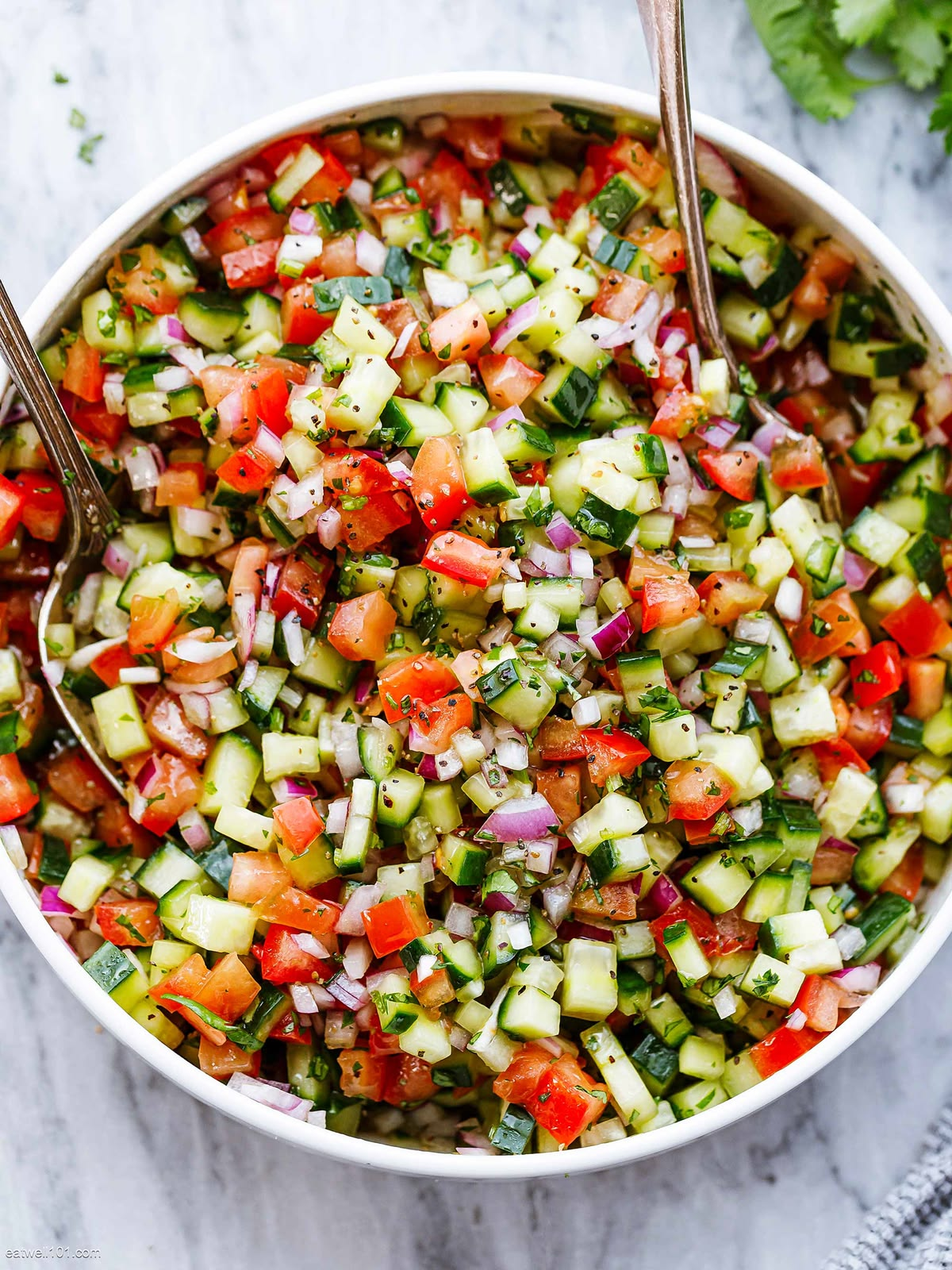 Mediterranean Cucumber Tomato Salad