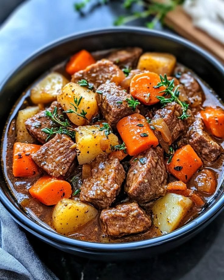 Hearty Beef Stew with Potatoes & Carrots