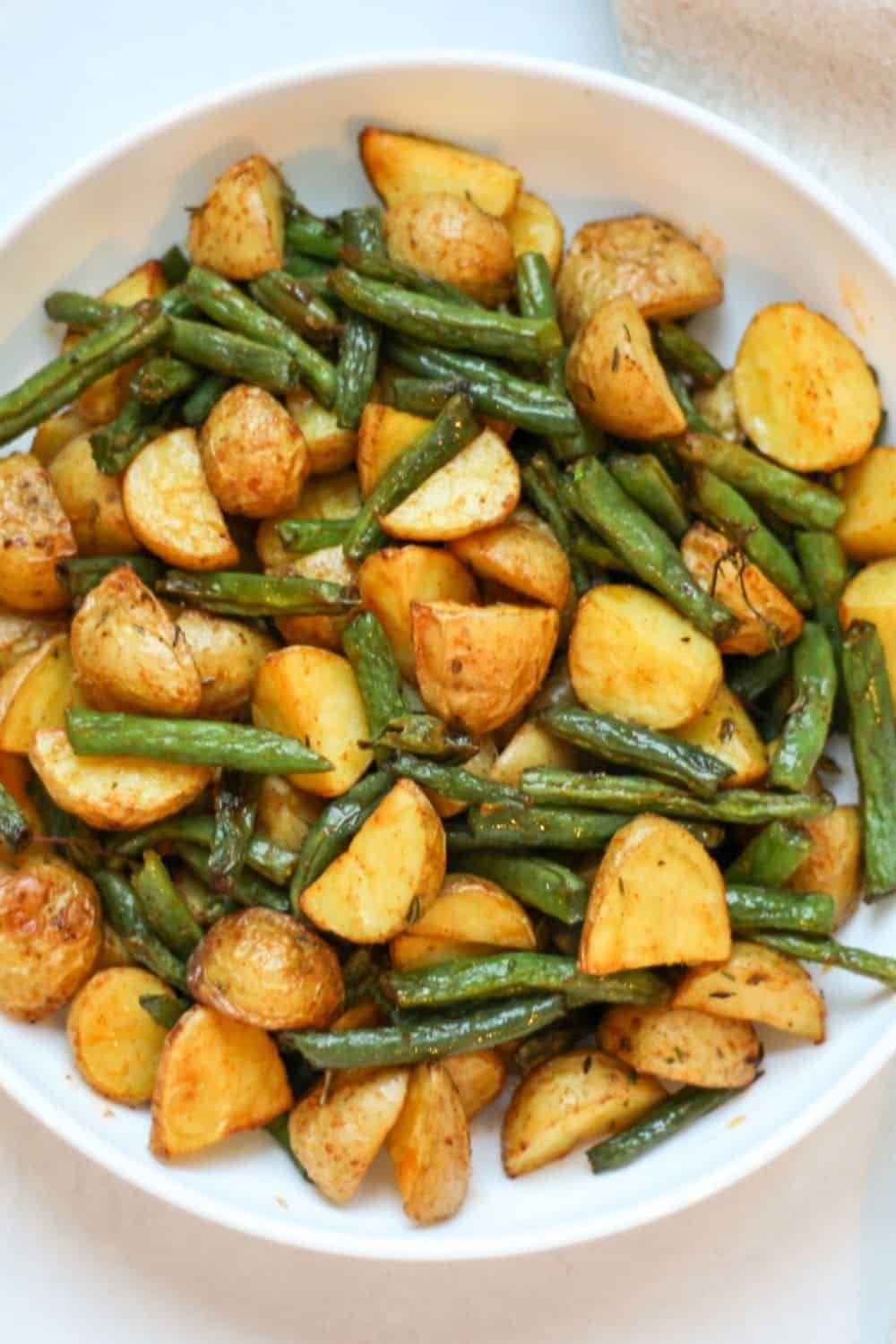 Roasted Herb Potatoes And Green Beans