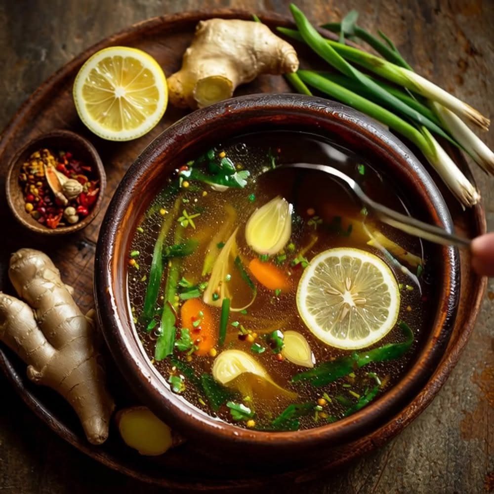 Healing Miso-Ginger Lemon Detox Broth