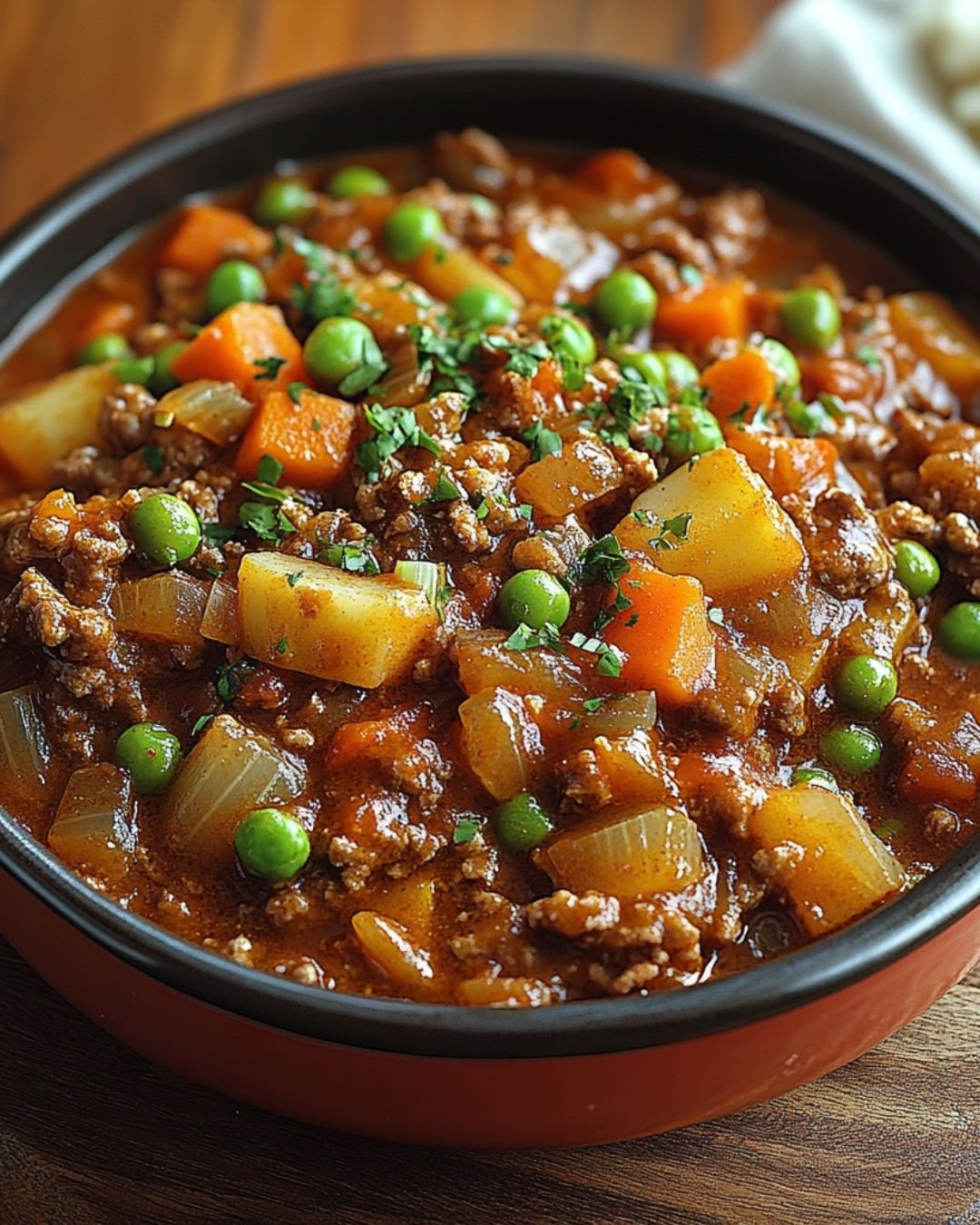 Hearty Ground Beef Potato & Vegetable Stew