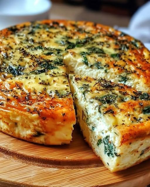 Crustless Spinach & Cheese Quiche