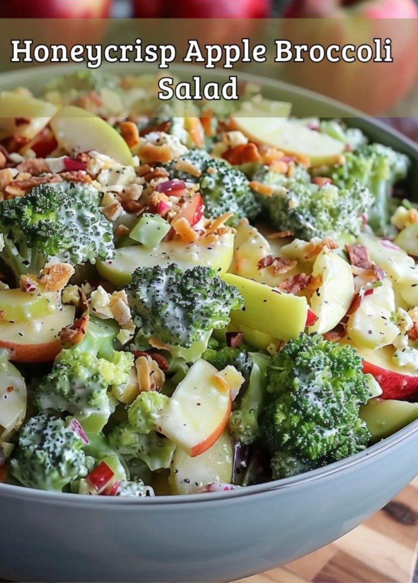 Honeycrisp Apple Broccoli Salad with Greek yogurt