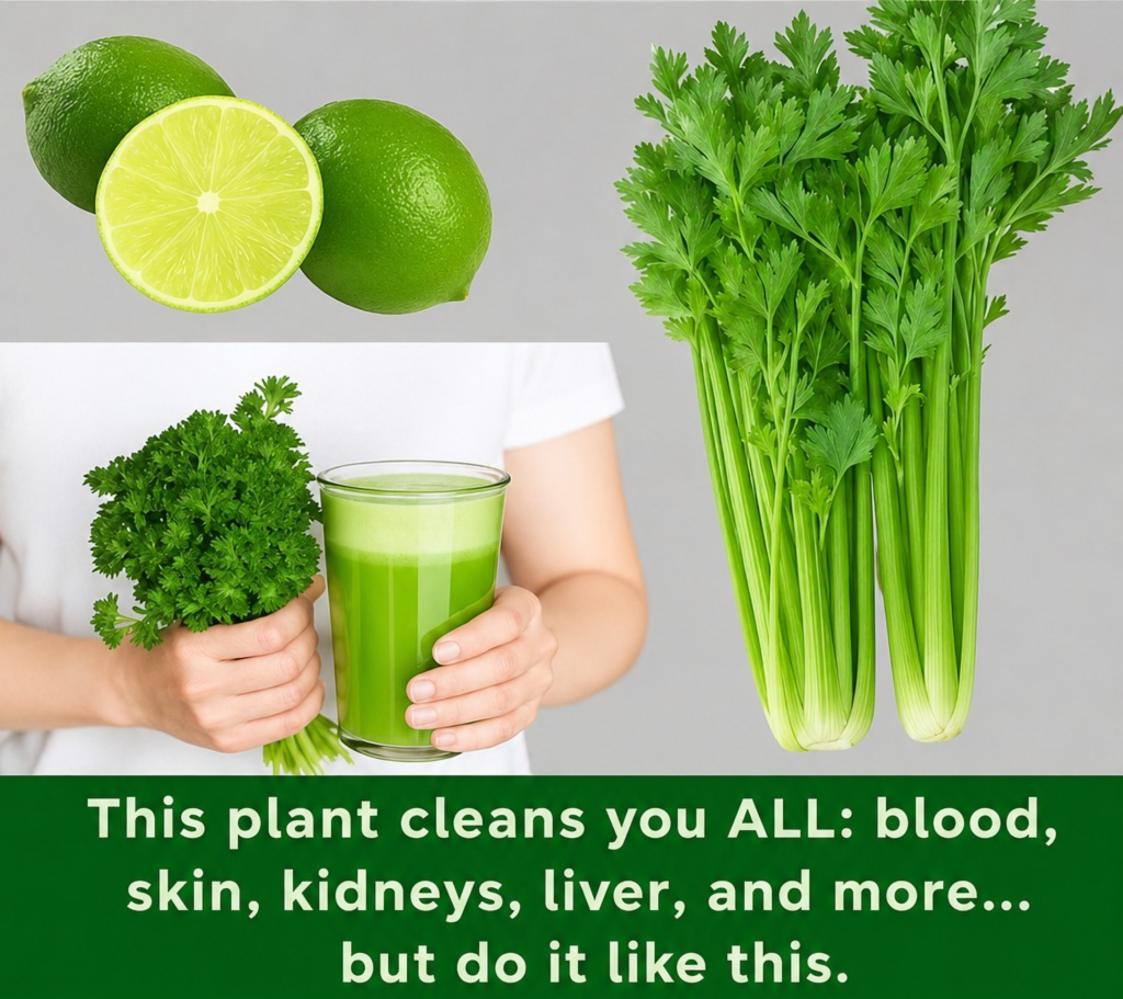 Parsley, Celery & Lime Green Juice